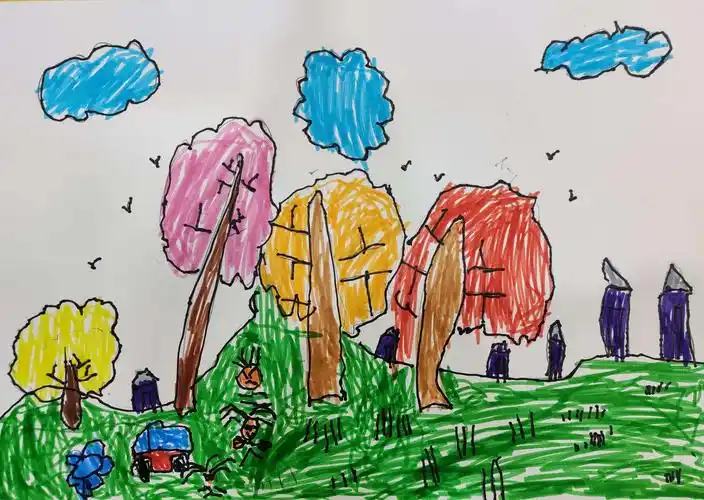 《秋天的树林》艺多多艺术周二16:45~18:15创意课