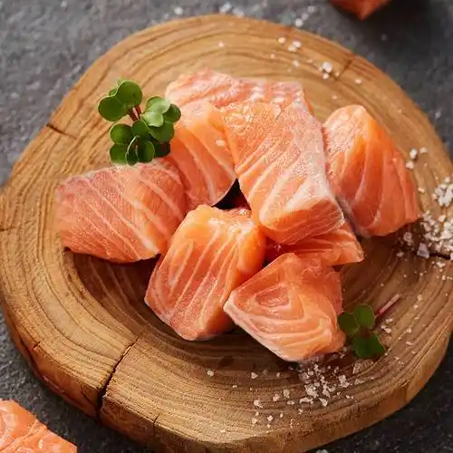 4日0点:美威三文鱼丁切块新鲜冷冻鱼肉孕妈辅食去皮去刺辅食100g 18