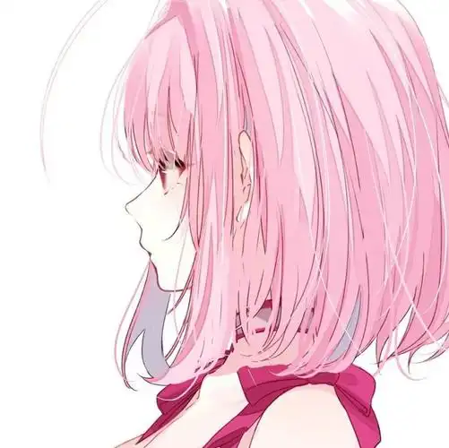 动漫女头二次元粉发头像粉毛动漫女生头像