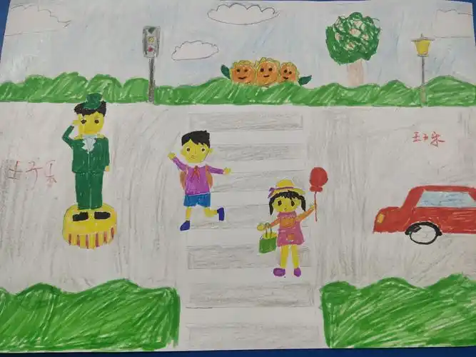 其它 芒果二班 写美篇通过"交通安全"亲子绘画,我们让每一位孩子讲解