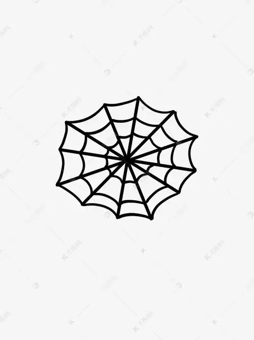 万圣节卡通可爱简约蜘蛛网