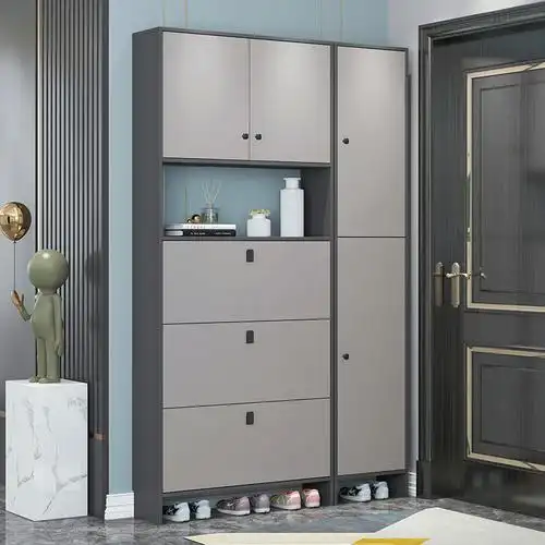 超薄鞋柜家用门口收纳大容量翻斗式现代简约2021新款省空间玄关柜