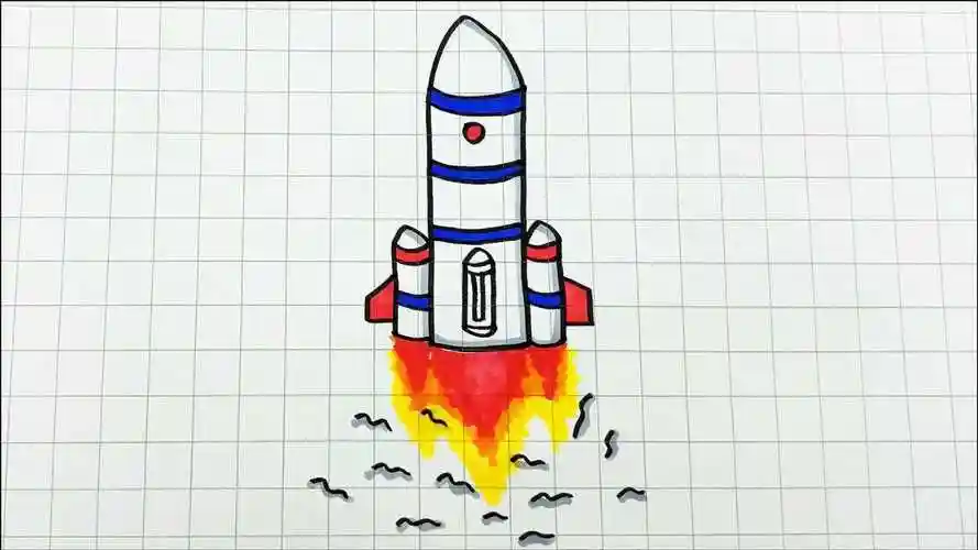 火箭这样画,小朋友都说好看又简单!