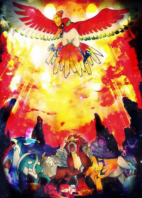 口袋妖怪凤王高清插画图片