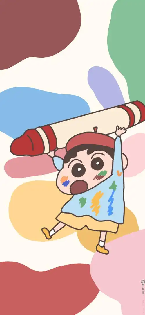 蜡笔小新壁纸卡通壁纸,涂鸦可爱壁纸手机壁纸,来源微博,侵删
