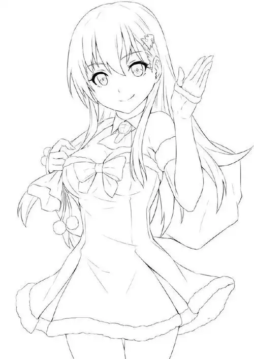 精品新手临摹漫画线稿图