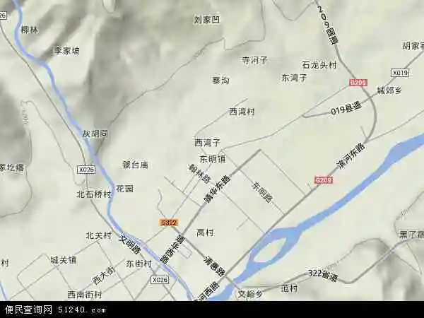 中国河南省三门峡市卢氏县东明镇地图(卫星地图)