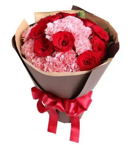 唯艺品广州同城鲜花速递生日红玫瑰圆形花束