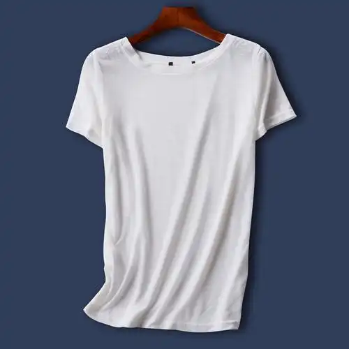 r14 夏装新款上衣短袖t恤女纯色2017修身打底衫半袖白色百搭体恤