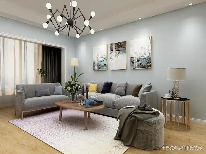 二居室客厅客厅北欧极简86m05二居设计图片赏析--土巴兔装修效果图