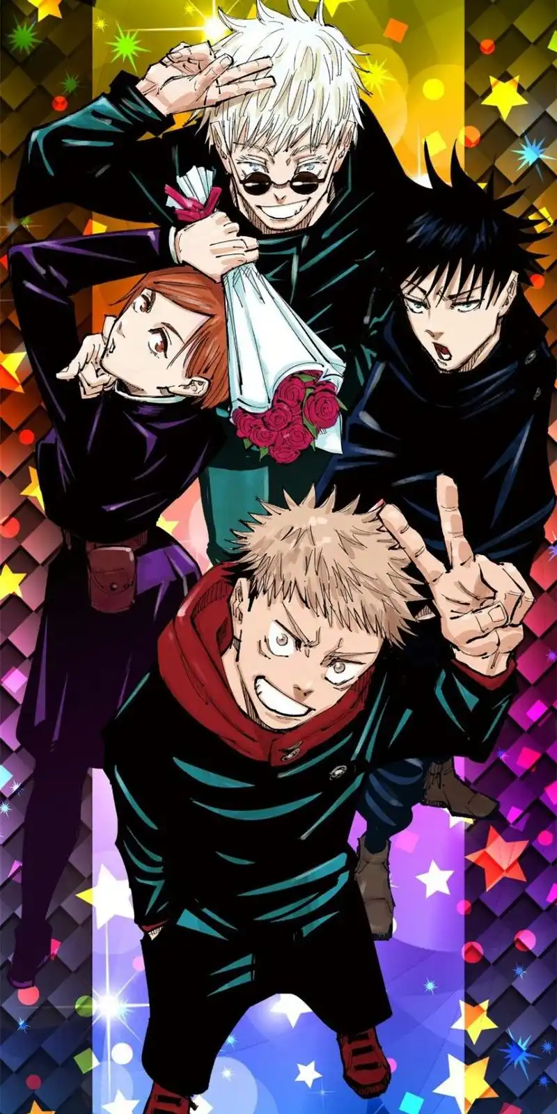 《咒术回战》虎杖悠仁,动漫全面屏壁纸,正直阳光,没事就卖萌