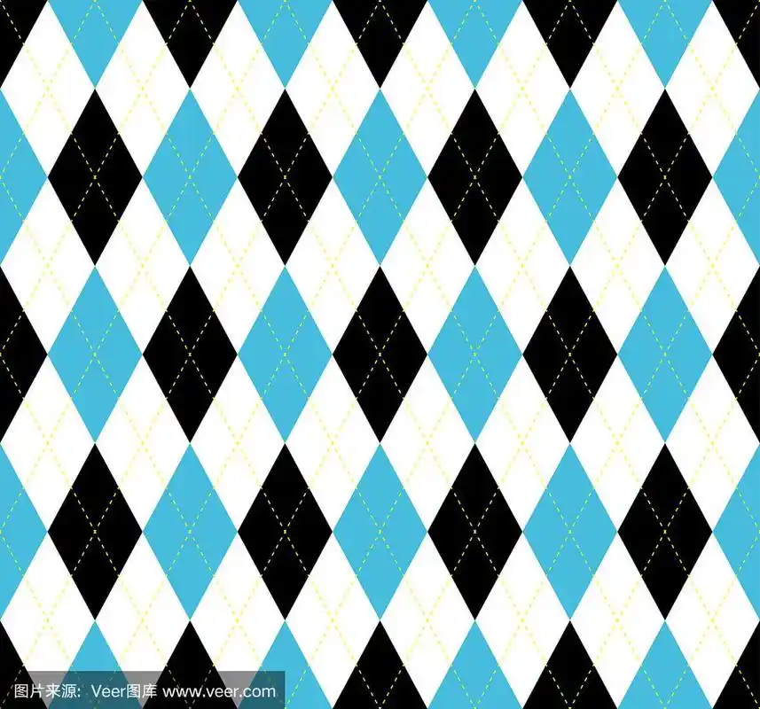 格子图案,菱形花纹,式样,蓝色,黑白图片