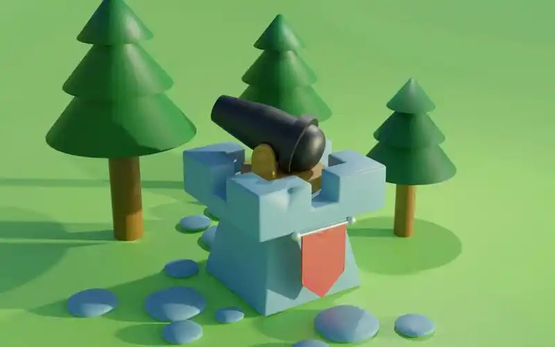 blender卡通炮台动画