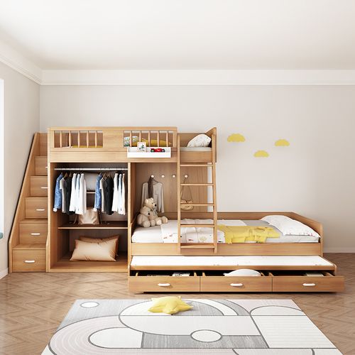 交错式上下床儿童高低床小户型子母床家用省空间上下铺错位双层床