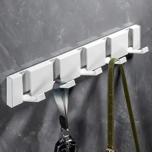 免打孔隐形挂钩浴室门后挂衣架玄关卫生间折叠挂衣钩墙上壁挂鞋柜