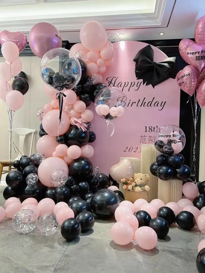 18岁生日布置|郑州成人礼布置.#气球培训 #郑州气球培训 - 抖音
