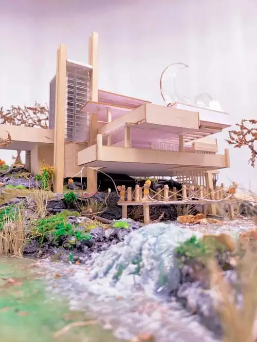 流水别墅  #模型制作    模型课的结课作业前面的都是完成好的,缀后