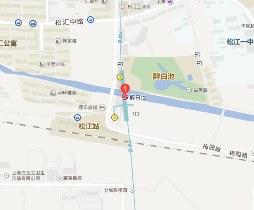 松江地铁9号线的醉白池这站是否松江火车站
