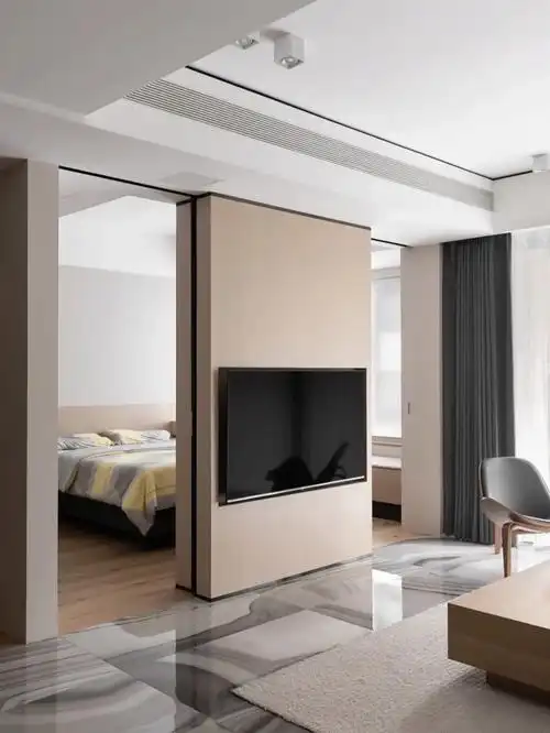 分享两个隐藏移门 长虹玻璃移门极简框!