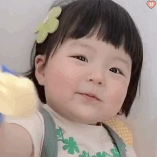 萌娃丸子妹表情包动图