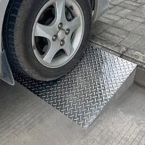 不锈钢斜坡板过车垫板楼梯j踏步门口马路边加厚无障碍防滑上坡道