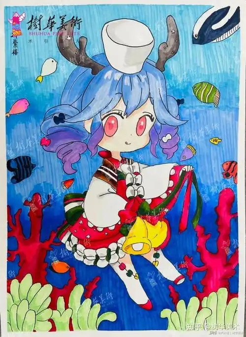 树华美术学员作品喜欢动漫二次元那就画下来吧