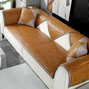 夏季沙发垫麻将凉席家用透气沙发坐垫客厅防滑竹席冰凉垫子可定制