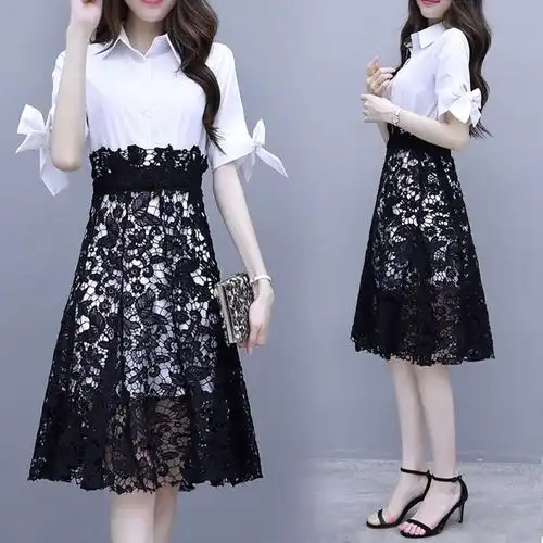 时尚套装女包邮夏季新款女神范蕾丝半身裙两件套御姐轻熟风 气质