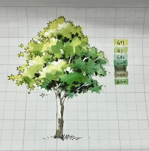 复刻景观大树画法