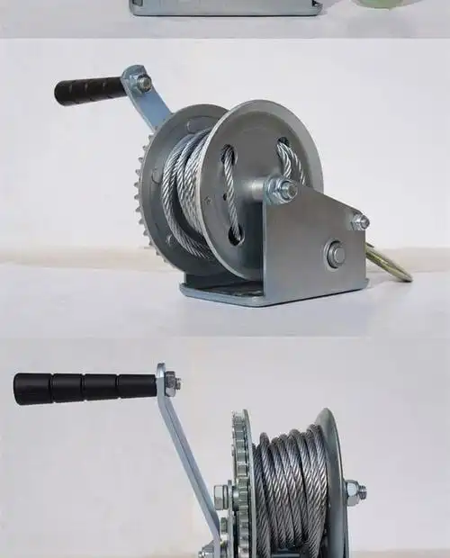 手动滑轮升降器卷扬机小吊机家用手摇绞盘手动提升机小型升降机牵t39