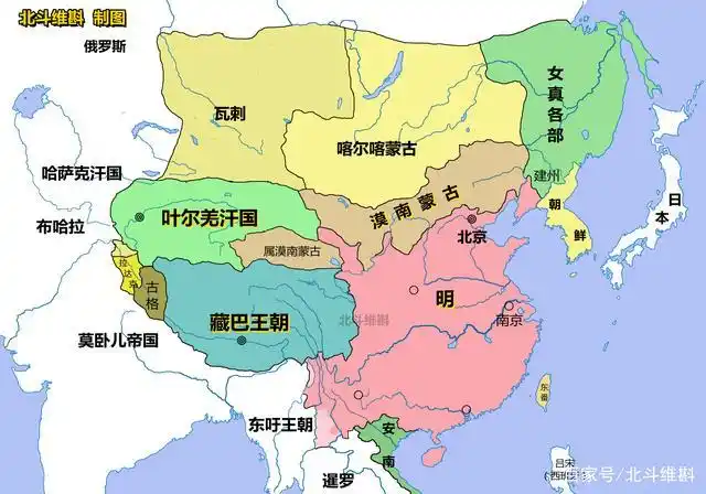 从地图看明朝版图变迁初期达到顶峰后期200年局限于长城之内
