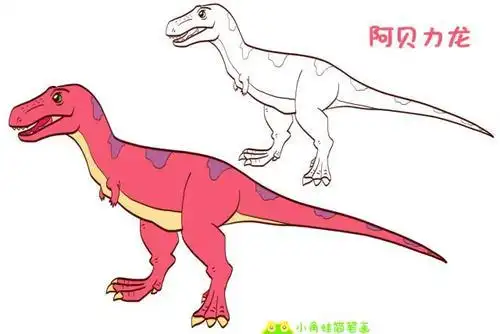 双冠龙恐龙简笔画