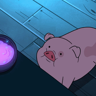 《怪诞小镇》摇摇吃食物 gif