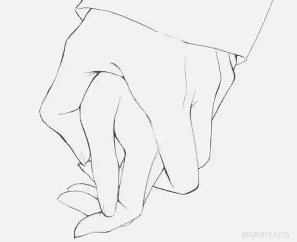 动漫手绘素材牵手的画法教程侵删