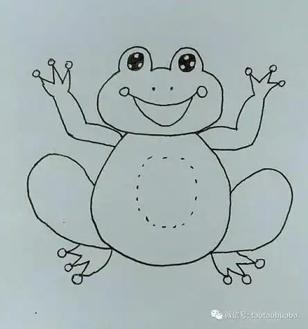 儿童创意美术画 手工小青蛙青蛙简笔画如何画青蛙王子简笔画简单画法