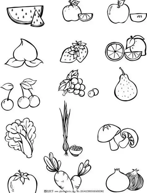 100种蔬菜水果简笔画100种蔬菜水果简笔画步骤