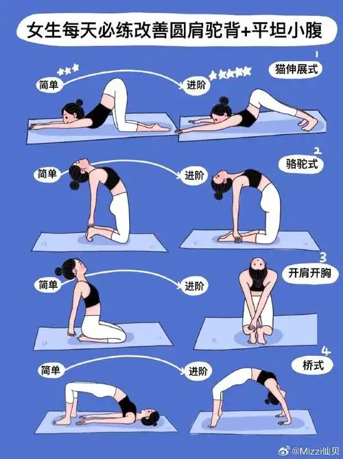 女生每天必练的瑜伽体式#定格美丽##微博影像年