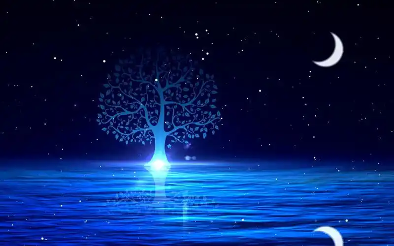 梦幻唯美悲伤抒情慢歌夜景海晚会演出舞台led大屏幕视频背景素材 r0