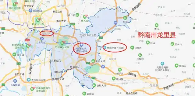 1997年5月28日建成通航的贵阳龙洞堡机场在贵阳市南明区境内,但是