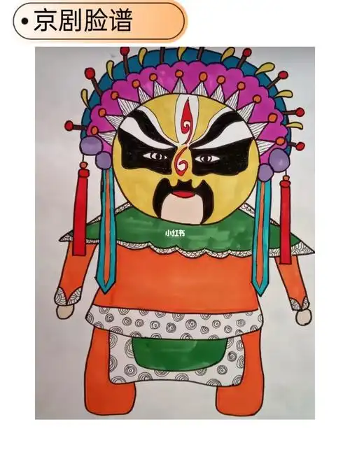 幼儿园主题画京剧脸谱