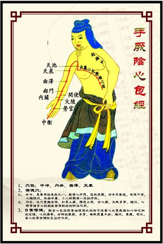 海报印制展板338素材37人体穴位经络图手厥阴心包经