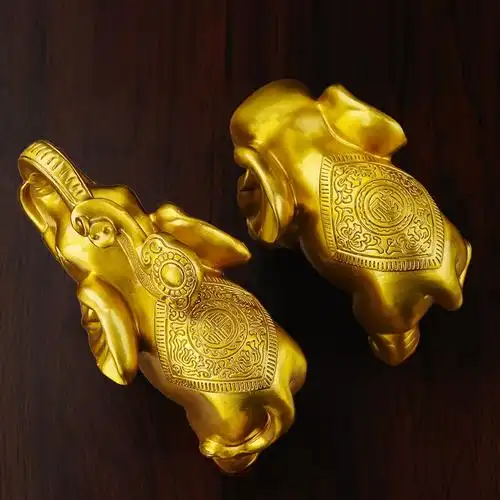 纯铜吉祥如意吸水大象荣华富贵铜象对象摆件财福家居工艺礼品招财