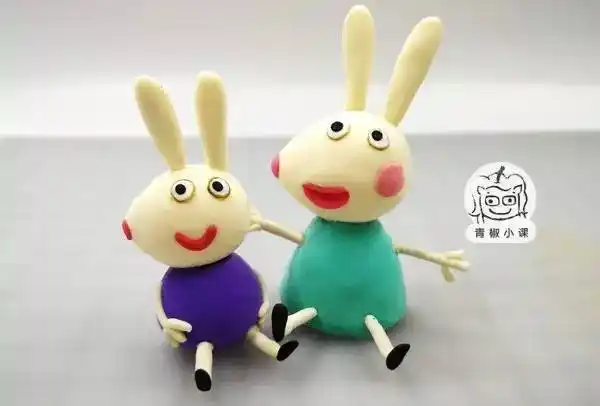 小兔瑞贝卡rebecca rabbit—小猪佩奇粘土教程