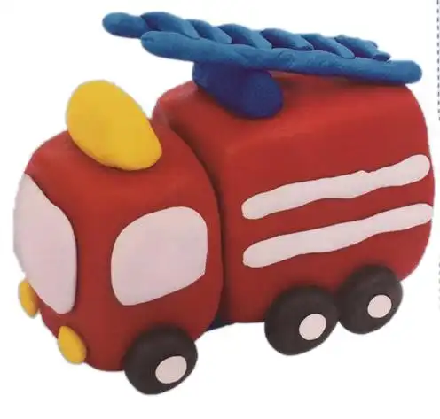 卡通消防车怎么做粘土消防车教程