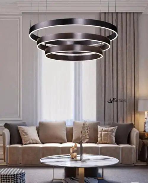 现代极简风客厅吊灯店里的明星款来啦