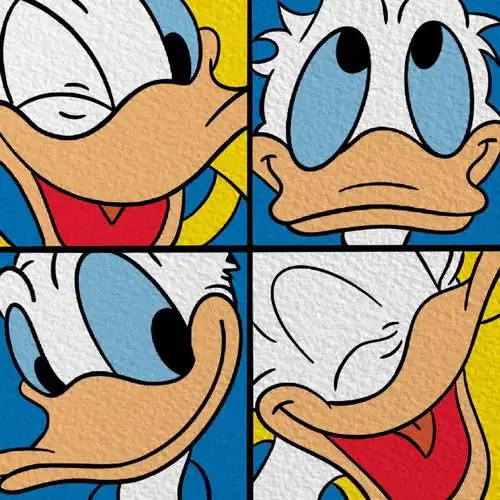 简笔画唐老鸭附过程