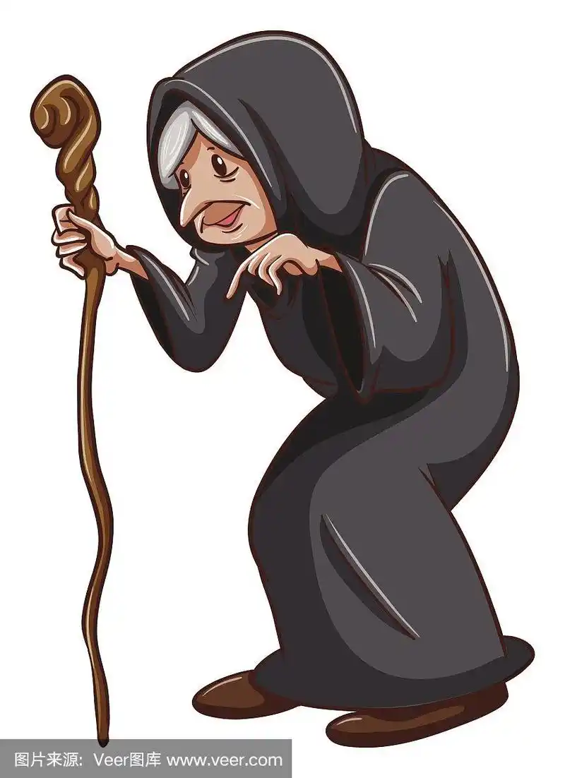 一个恐怖女巫的简单彩绘