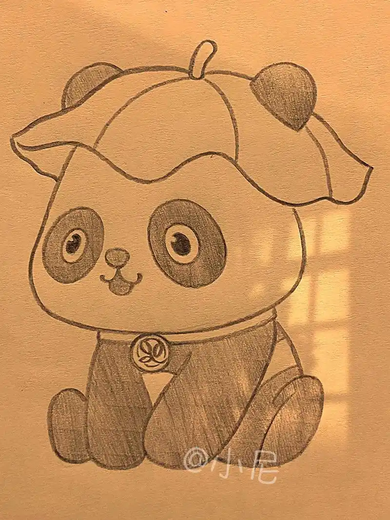 教你画小熊猫.小熊猫绘画教程#简笔画 #手绘 #绘画 - 抖音