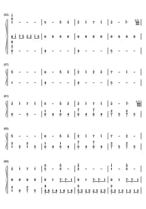undertale钢琴-六线简谱-虫虫吉他谱免费下载