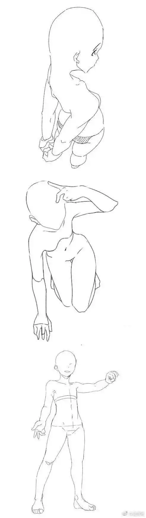 动漫里人物的姿势画法参考